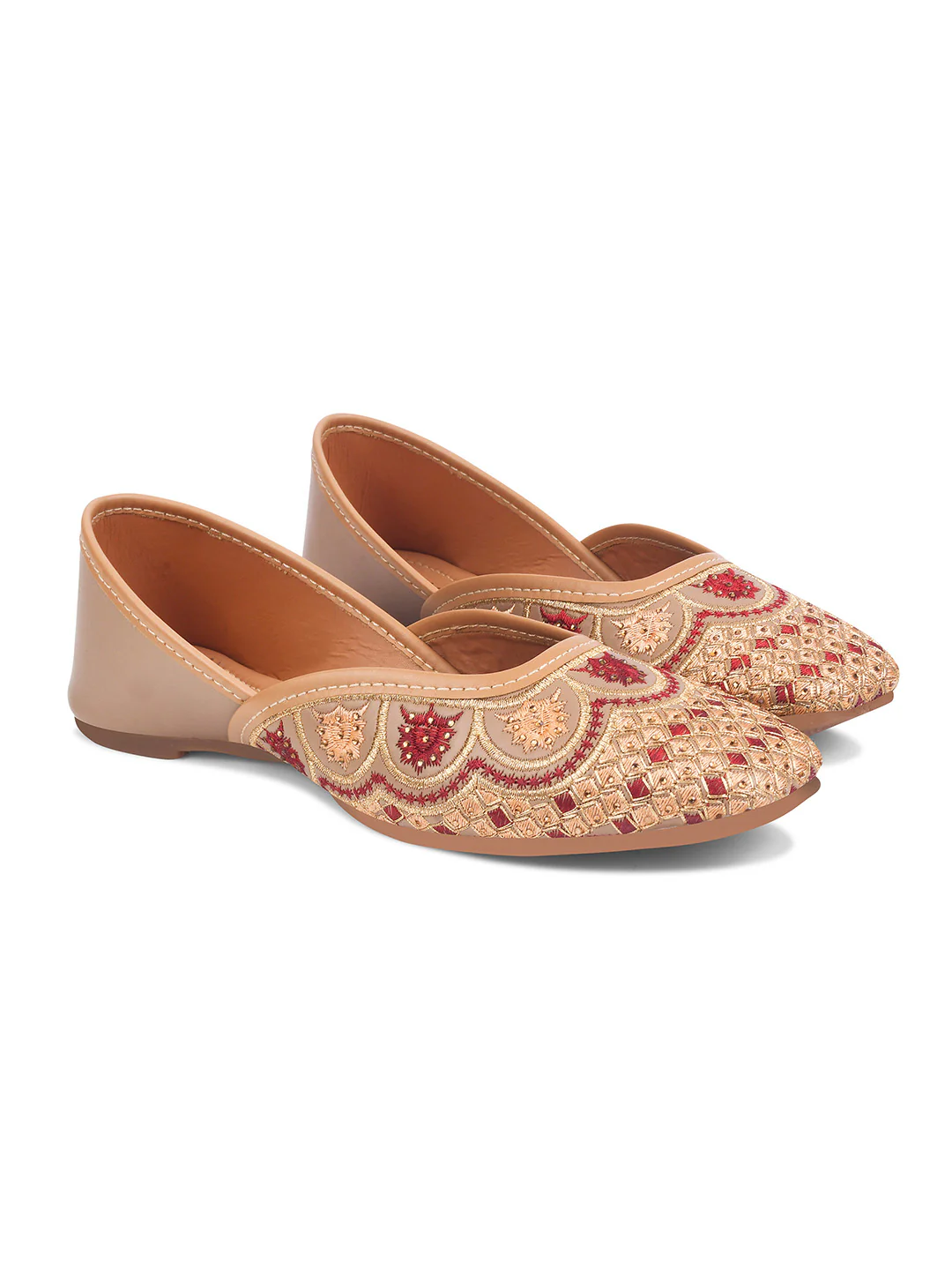 Handcrafted Embroidered Jutti Flats - Image 12