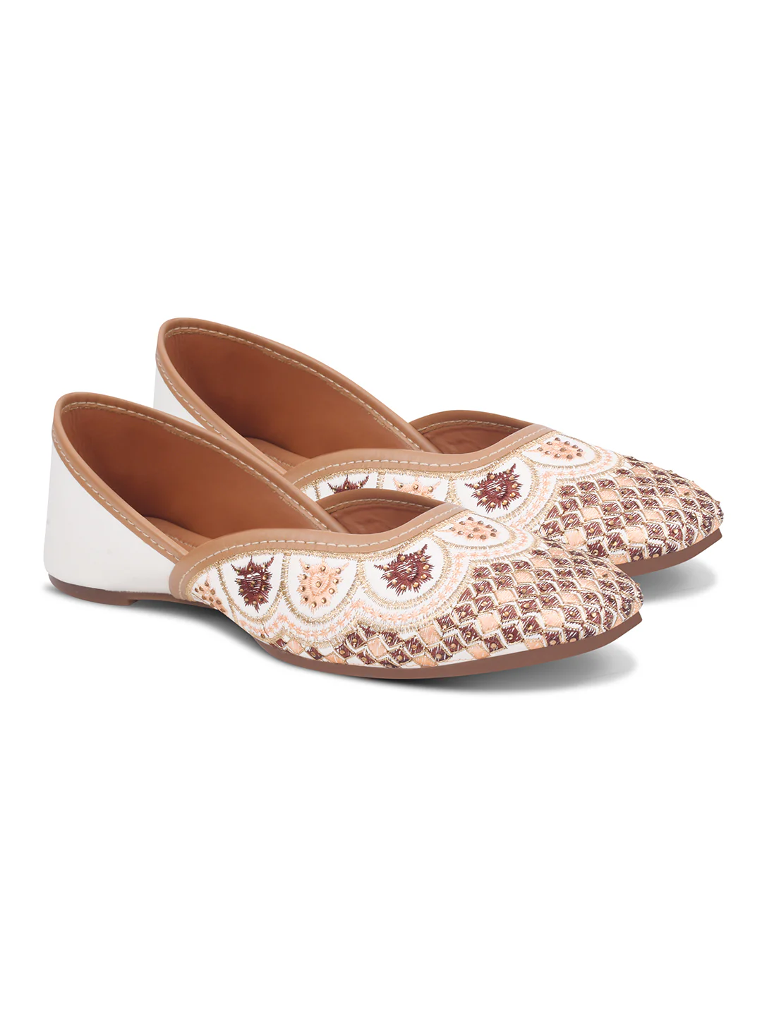 Handcrafted Embroidered Jutti Flats - Image 18