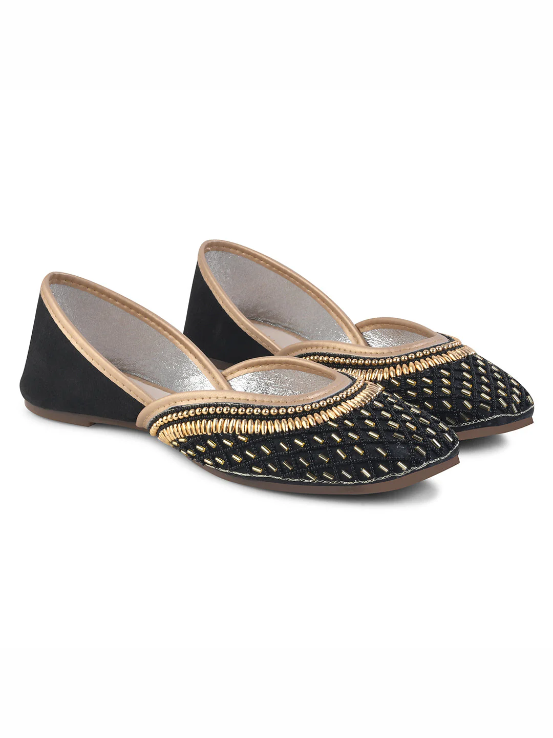 JM Looks Beaded Geometric Design Jutti - Image 5