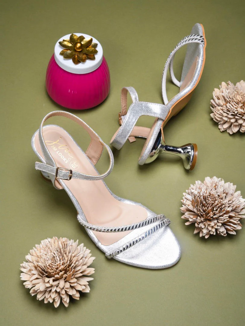 Jm Looks Embellished Strappy Stiletto Sandals - Image 7