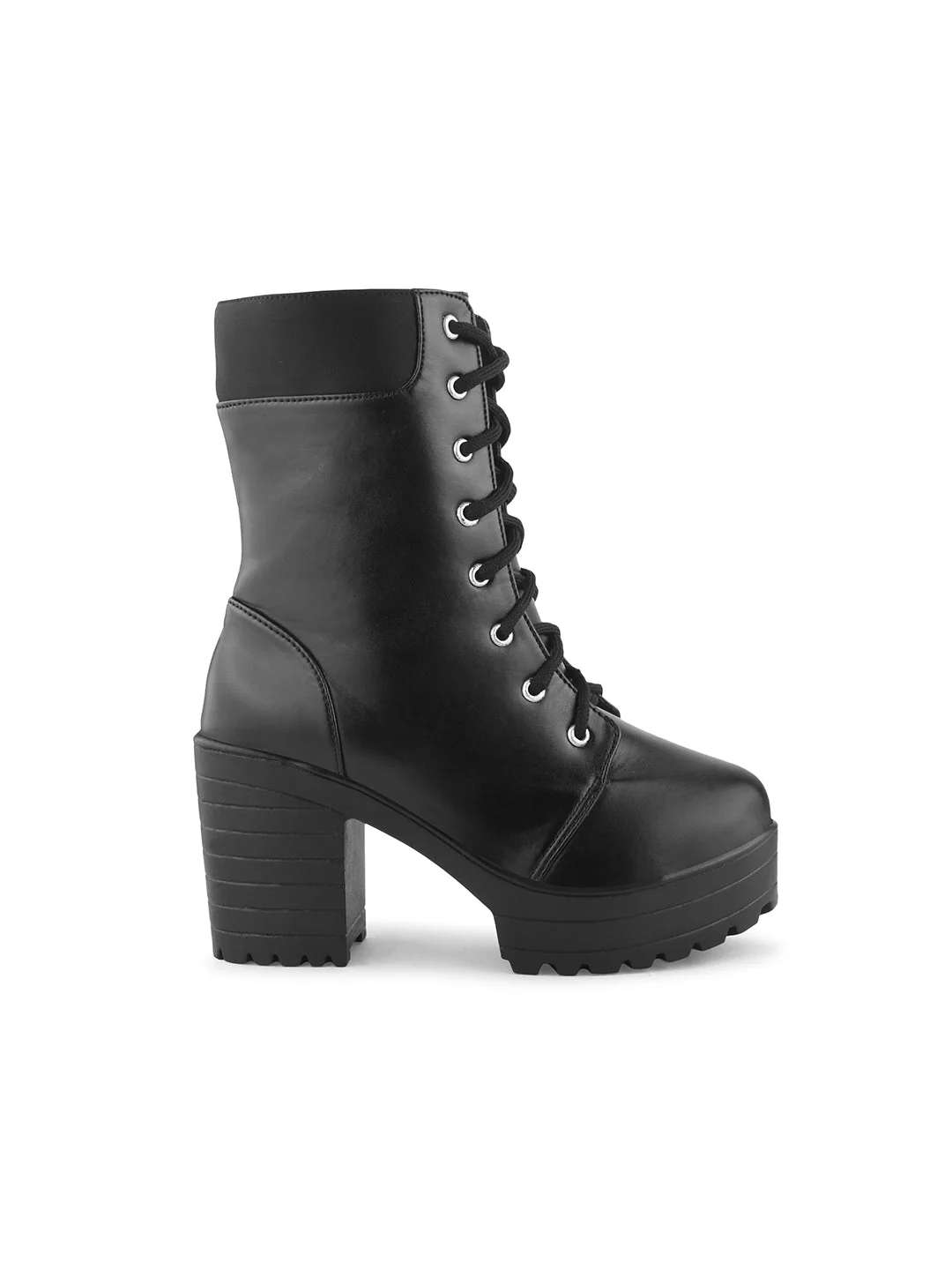 Jm Looks Bold Platform Lace-Up Boots for Women & Girls - Image 6