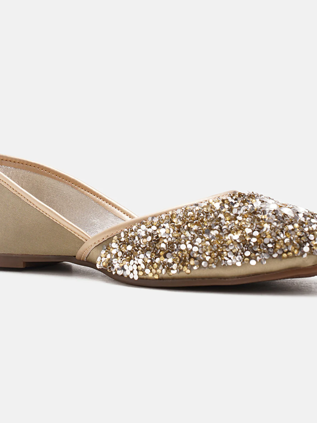 JM Looks Sequin Embellished Floral Jutti - Image 12