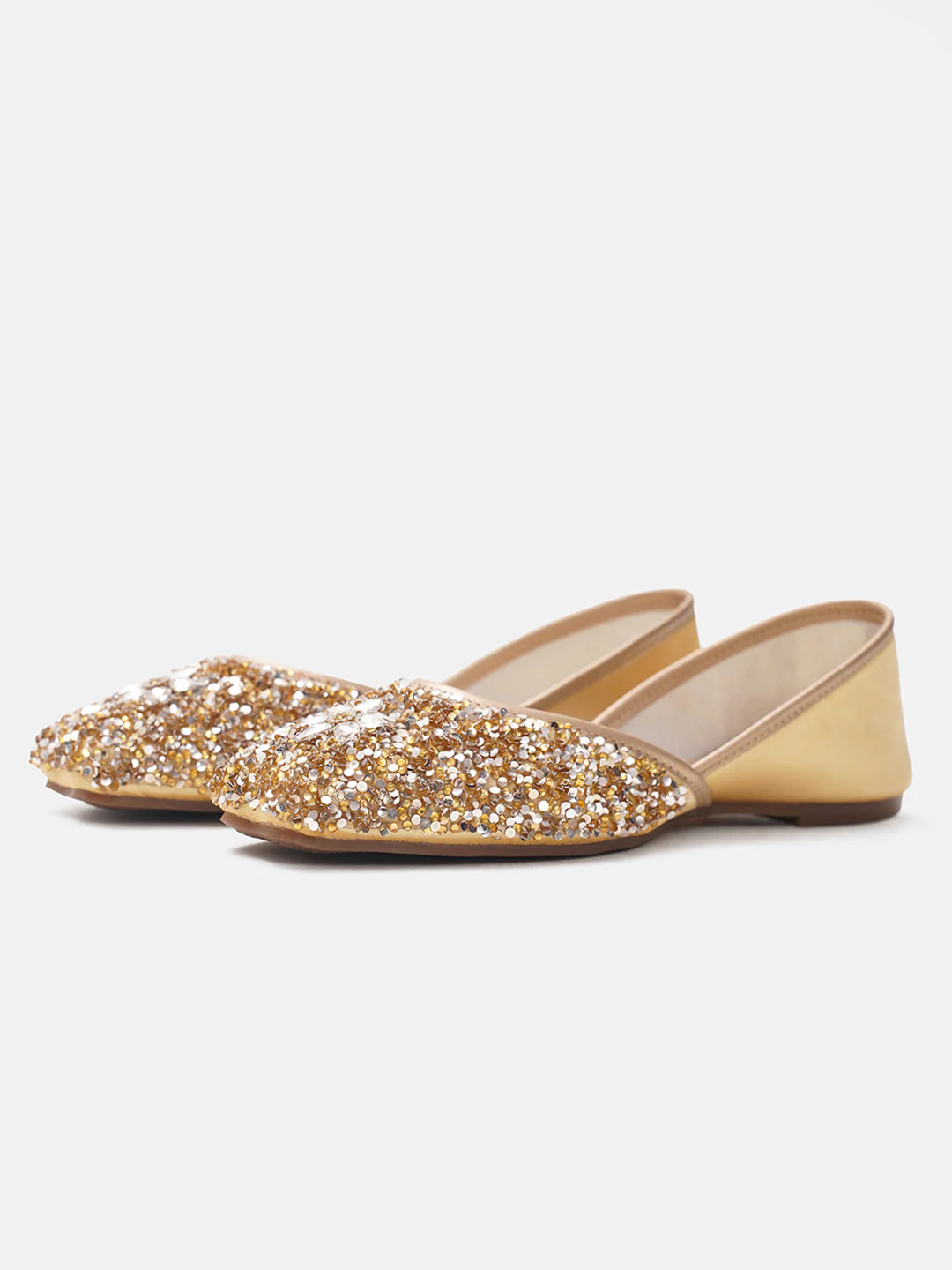 JM Looks Sequin Embellished Floral Jutti - Image 4