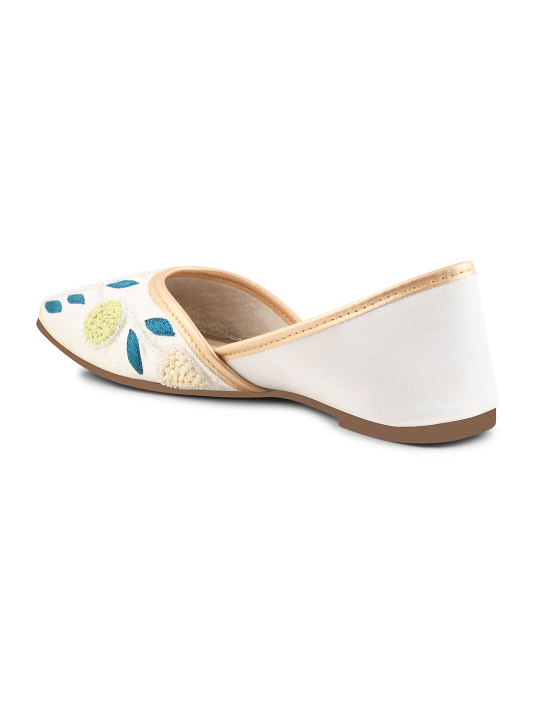 Jm Looks Floral Embroidered Juttis for Women - Image 11
