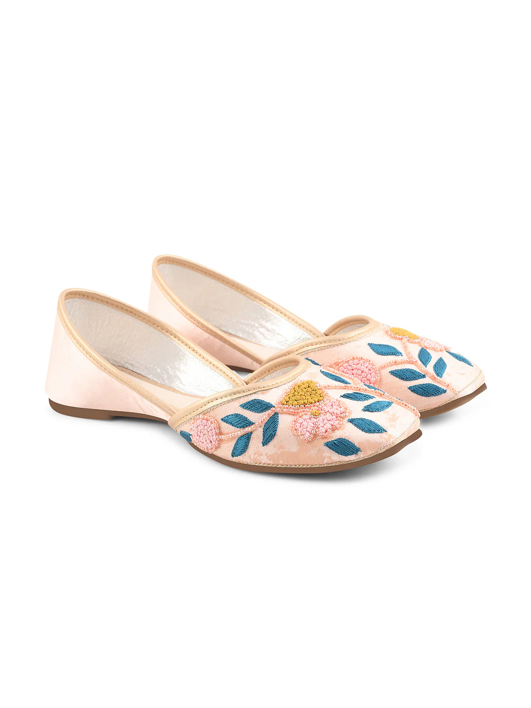 Jm Looks Floral Embroidered Juttis for Women - Image 16