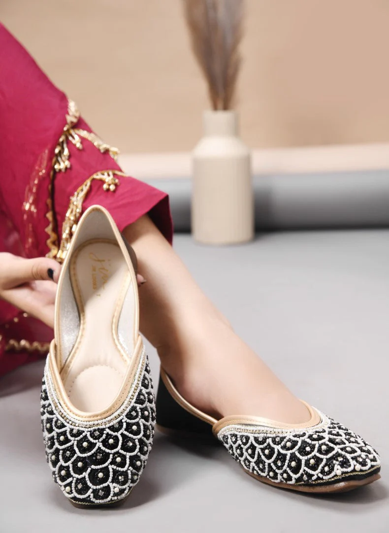 Jm Looks Embellished Petal Design Juttis - Image 12