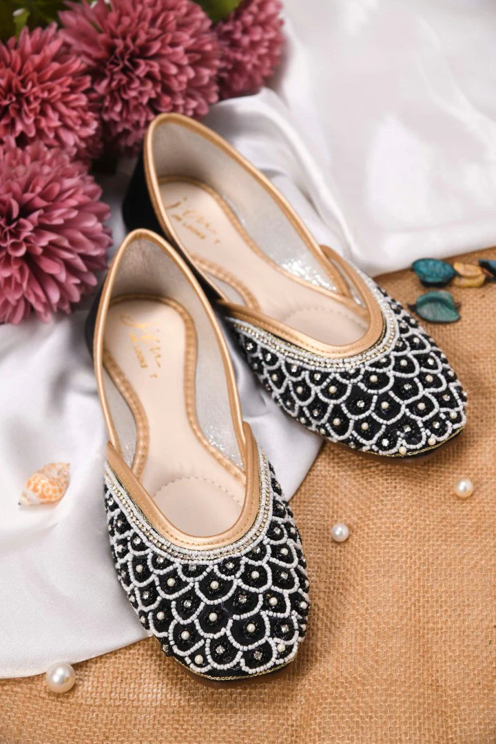 Jm Looks Embellished Petal Design Juttis - Image 13