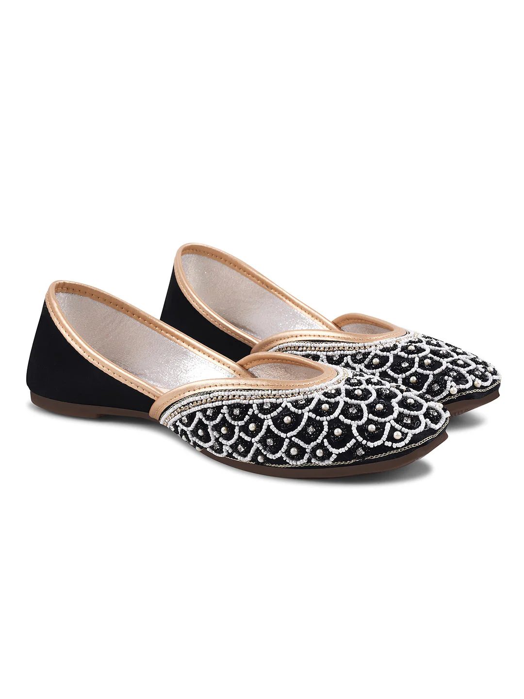 Jm Looks Embellished Petal Design Juttis - Image 15