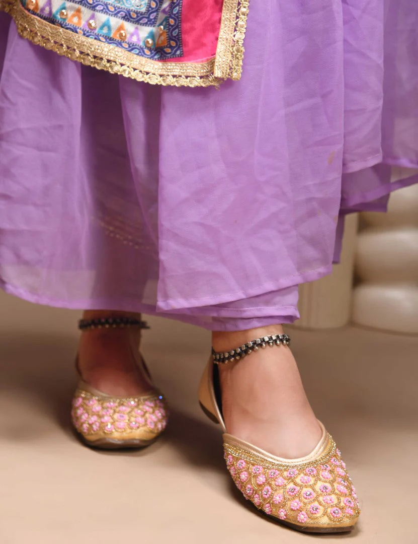 Jm Looks Embellished Petal Design Juttis - Image 2