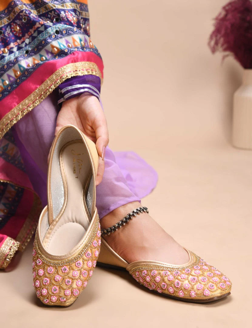 Jm Looks Embellished Petal Design Juttis - Image 3