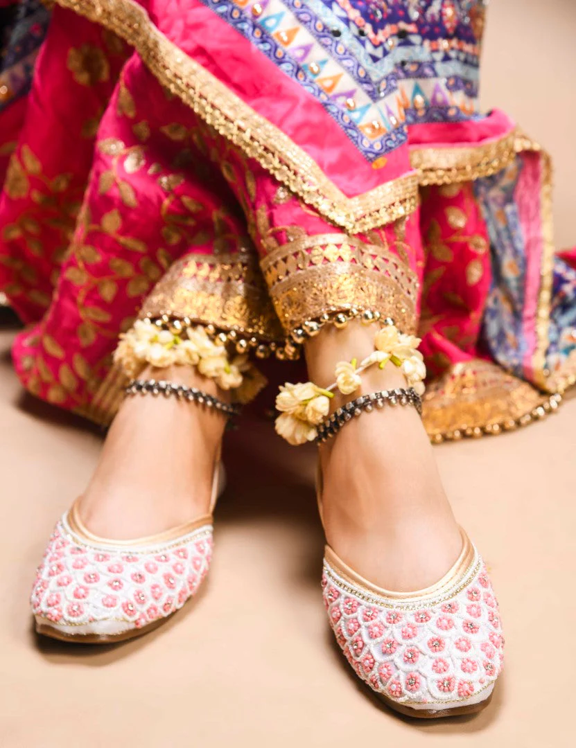 Jm Looks Embellished Petal Design Juttis - Image 6