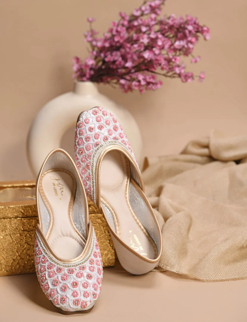 Jm Looks Embellished Petal Design Juttis - Image 7