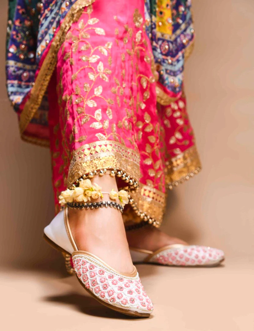 Jm Looks Embellished Petal Design Juttis - Image 8