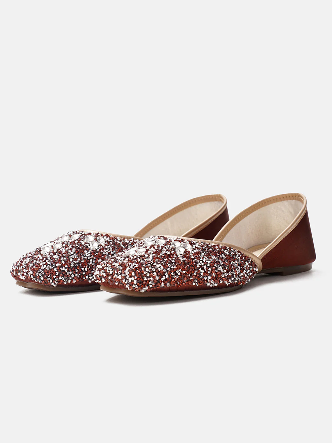JM Looks Stone Studded Sequin Jutti - Image 4