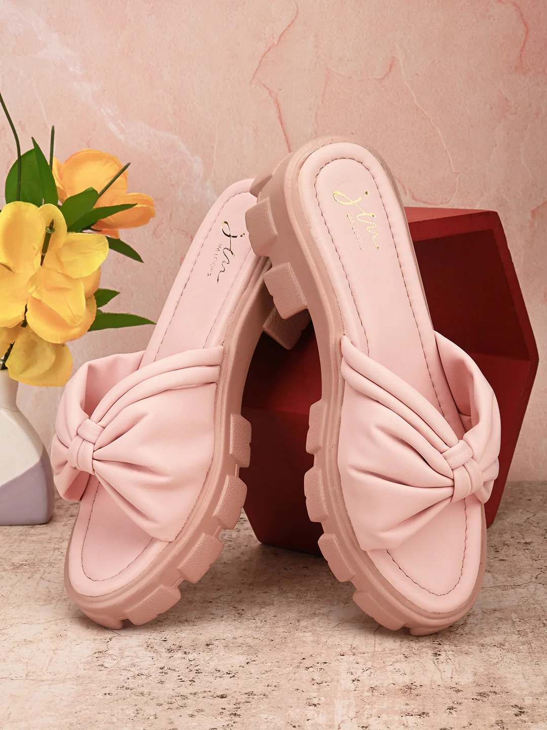 Knotted Strap Stylish Slippers - Image 16