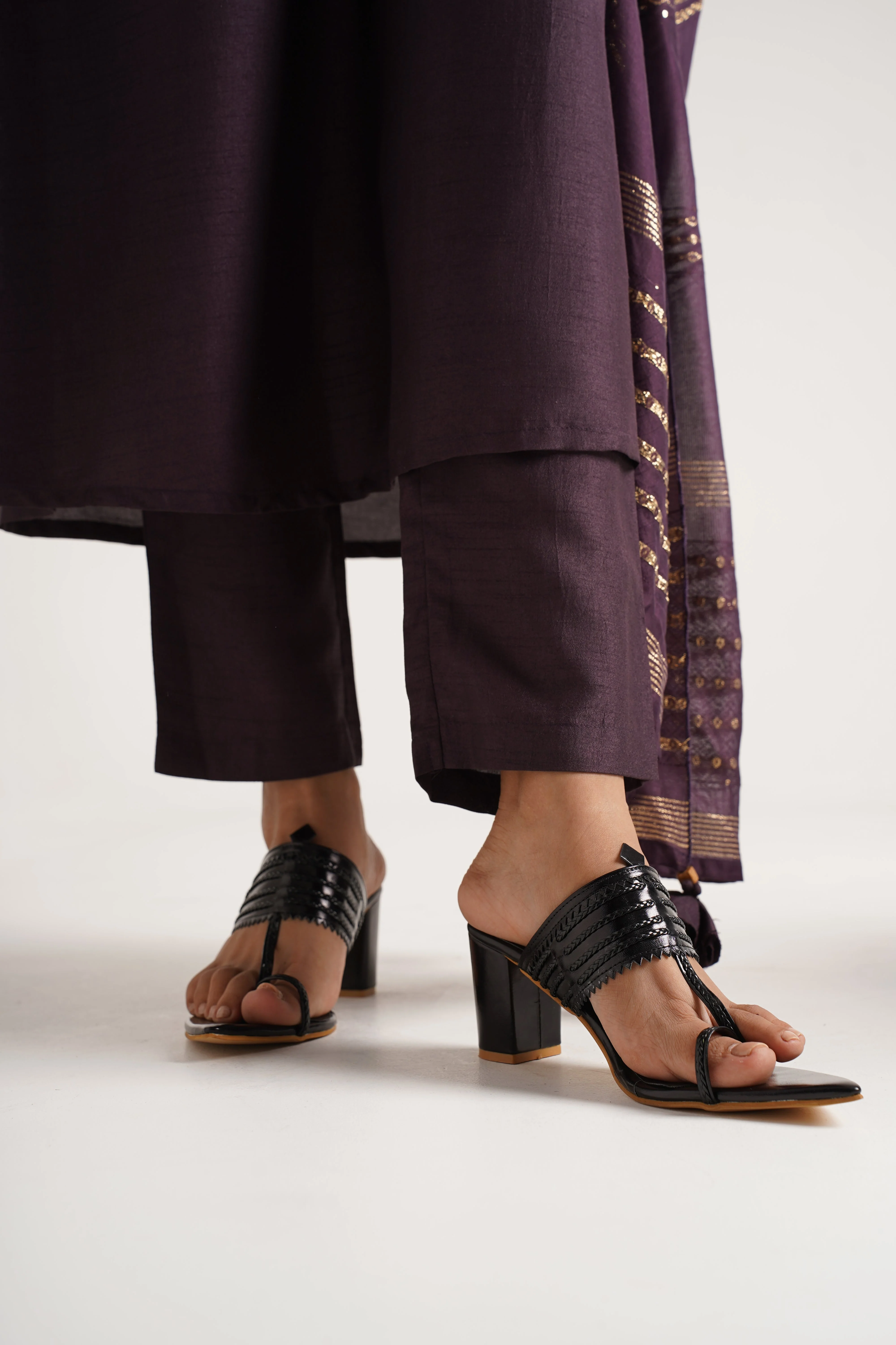 Jm Looks Classic Toe-Ring Block Heels