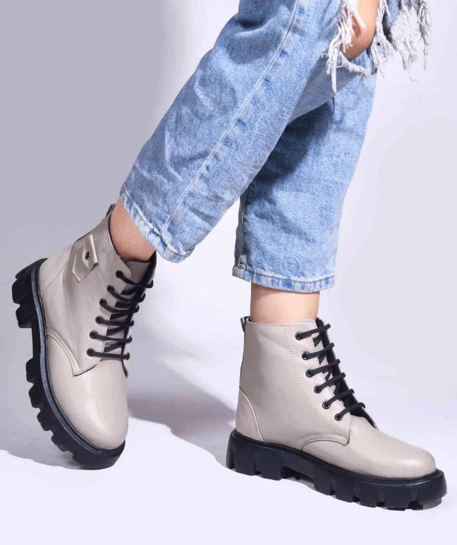 Jm Looks Bold Lace-Up Combat Boots for Women & Girls - Image 10