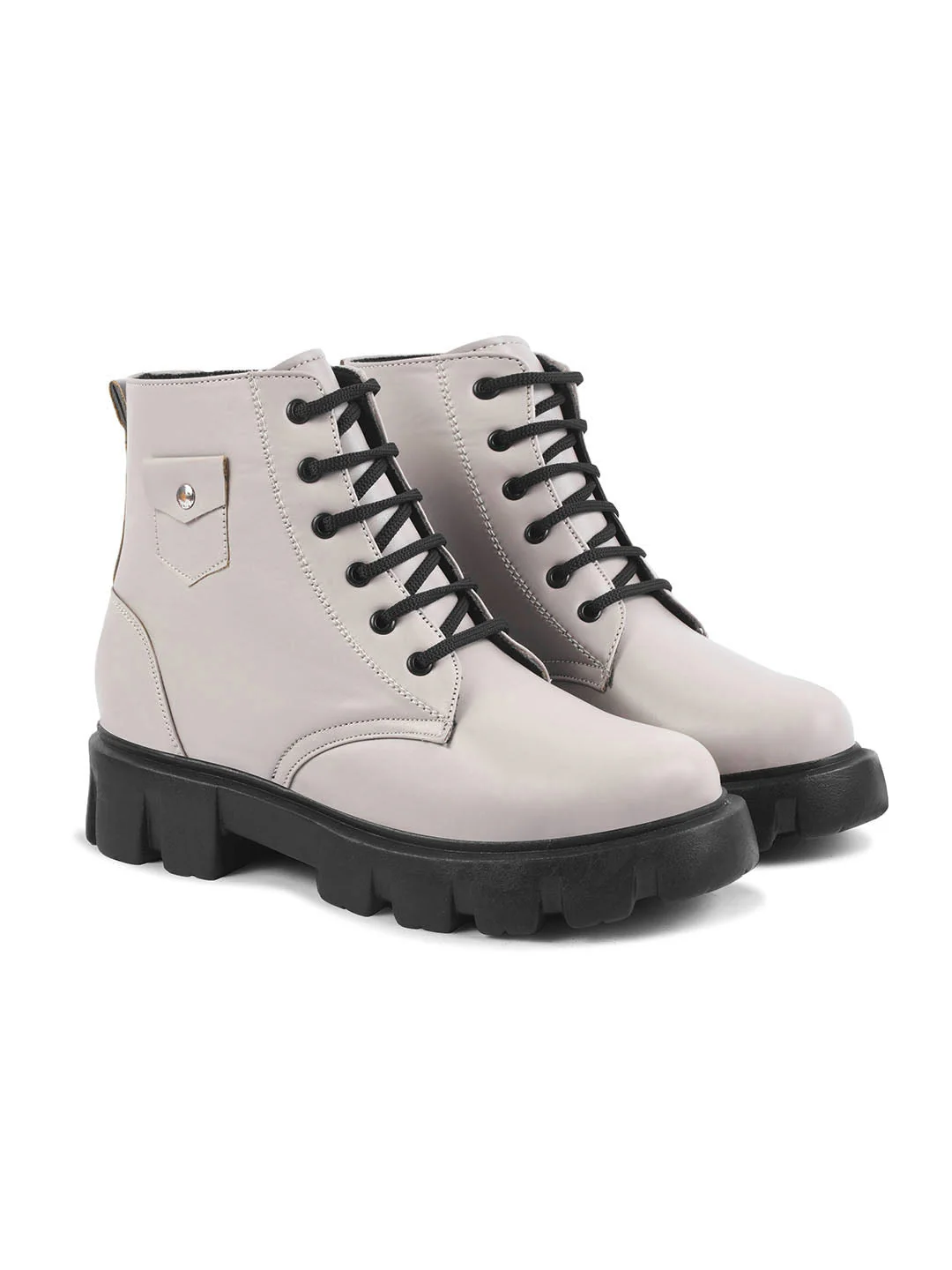 Jm Looks Bold Lace-Up Combat Boots for Women & Girls - Image 11