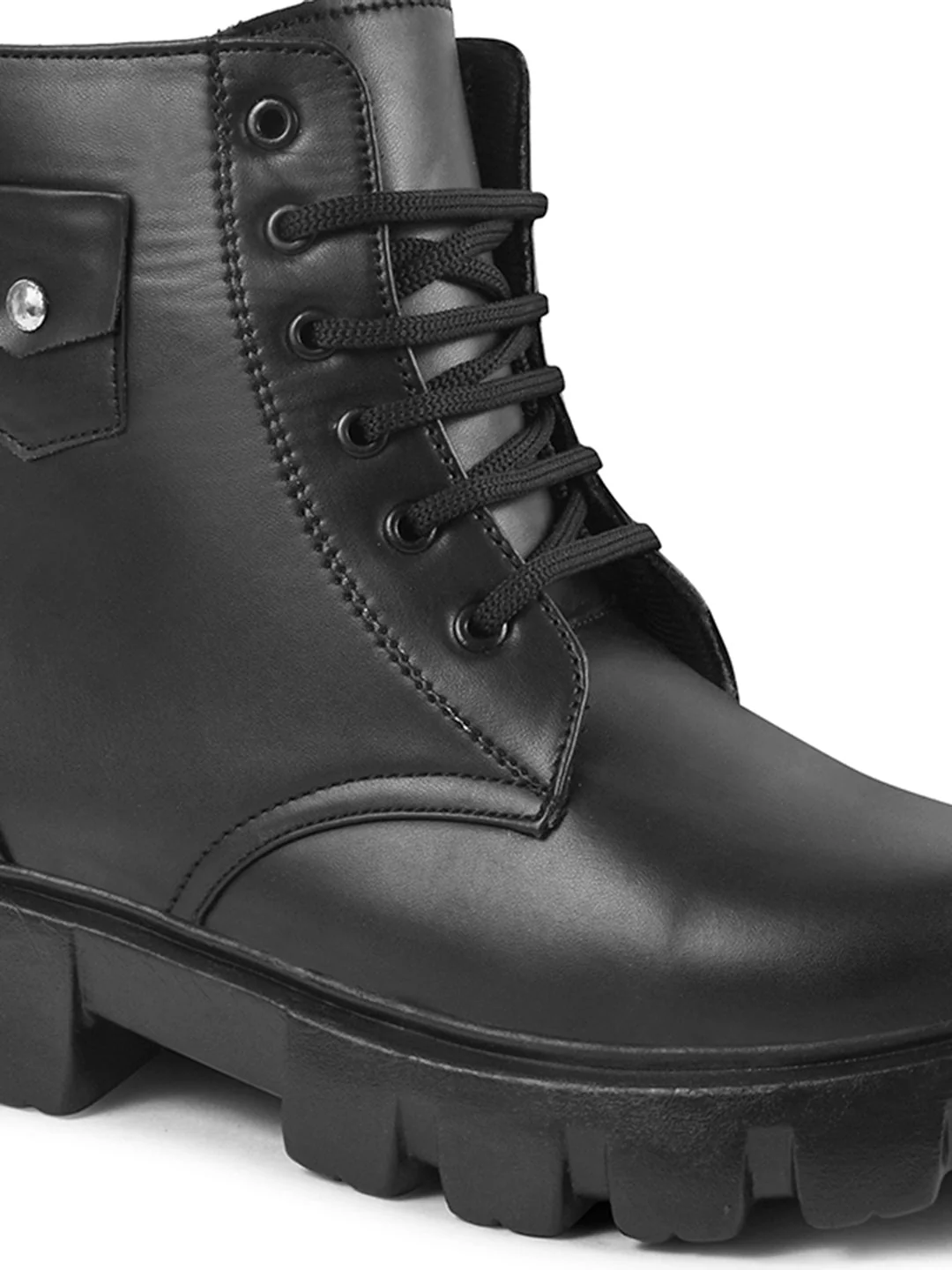 Jm Looks Bold Lace-Up Combat Boots for Women & Girls - Image 6