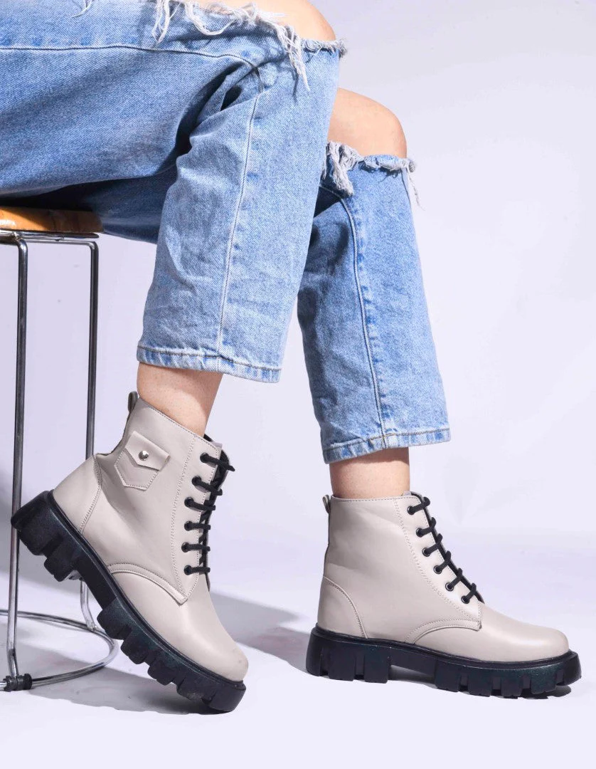 Jm Looks Bold Lace-Up Combat Boots for Women & Girls - Image 9