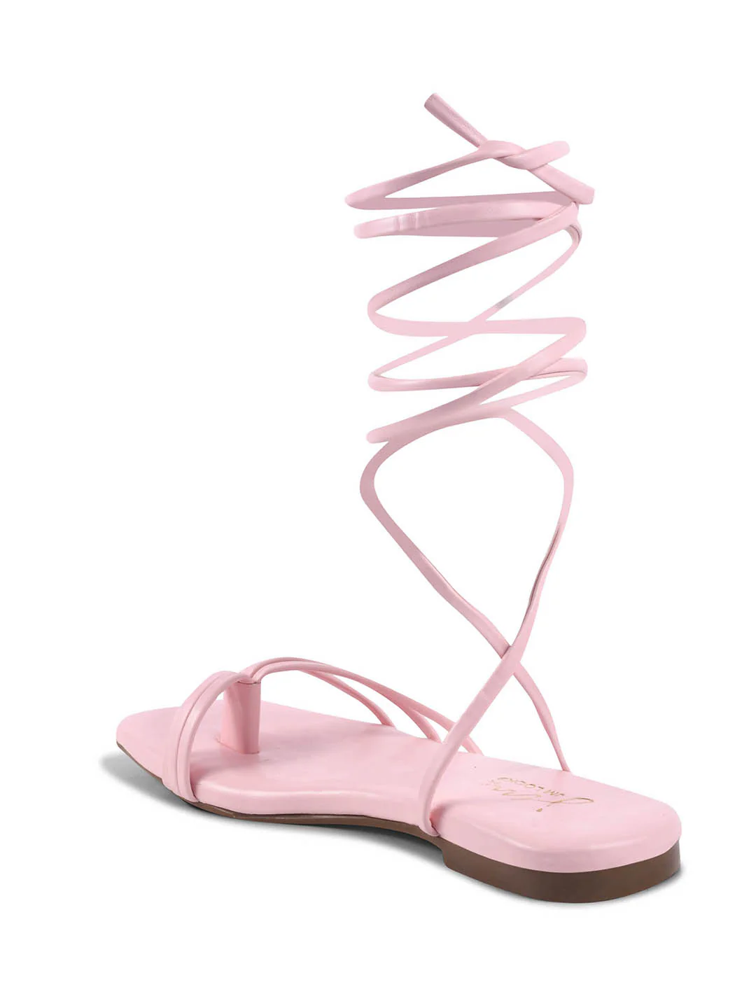 Lace-Up Gladiator Flat Sandals with Toe Ring Design - Image 11