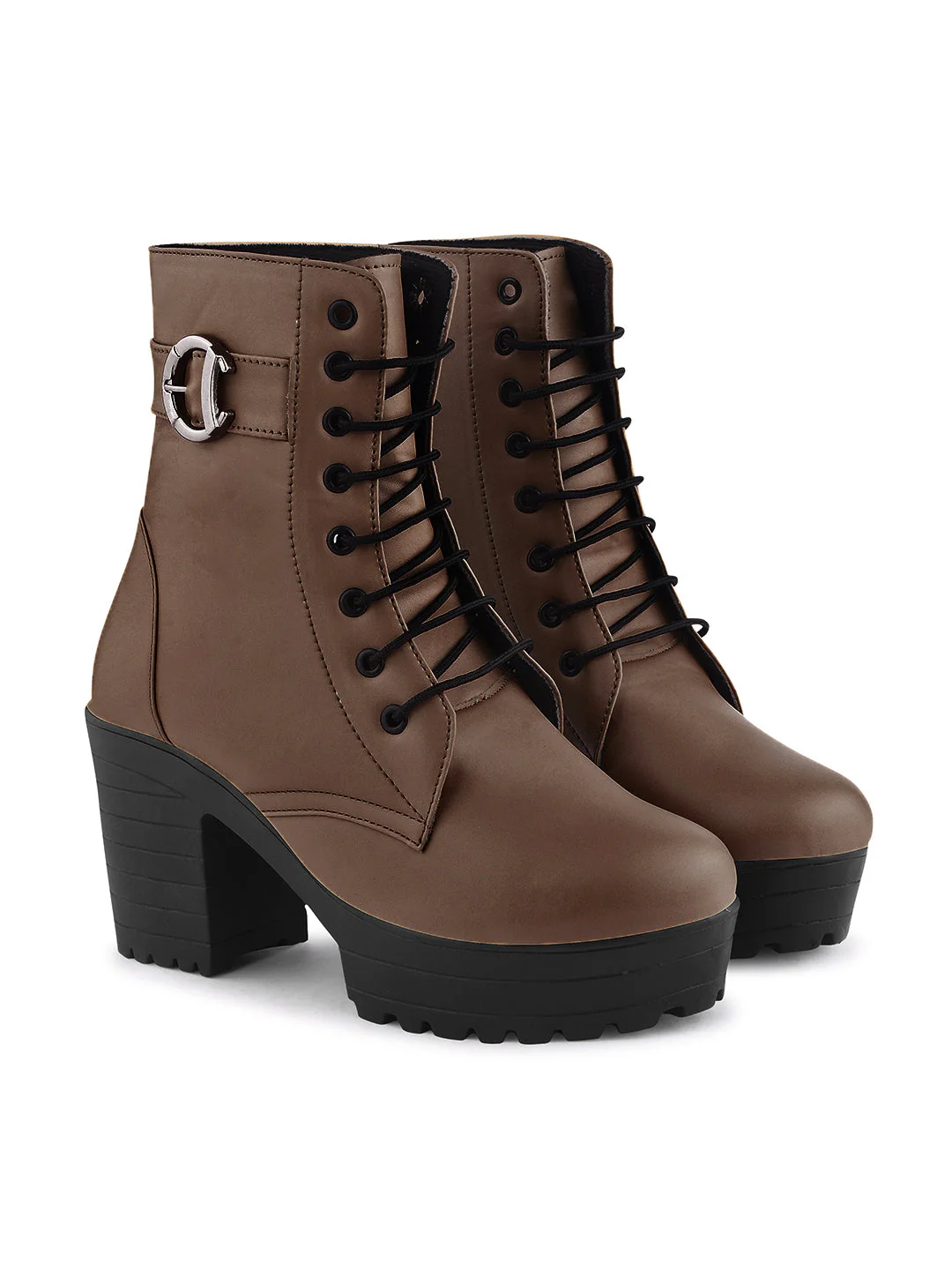 Jm Looks Trendy Lace-Up Combat Boots for Women & Girls - Image 11