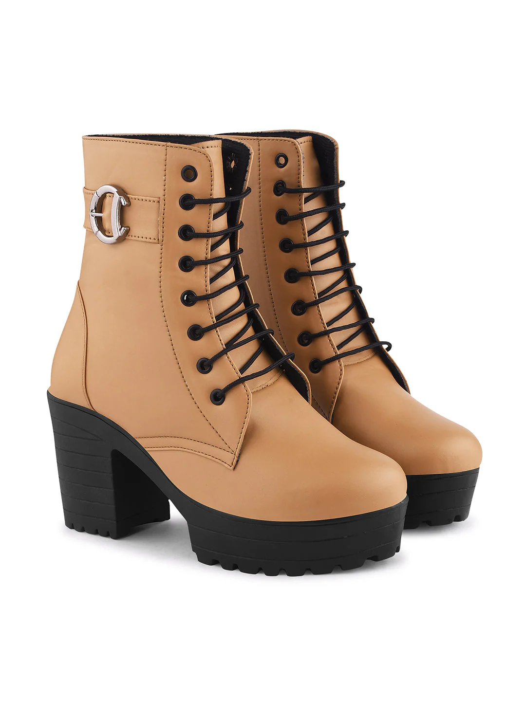 Jm Looks Trendy Lace-Up Combat Boots for Women & Girls - Image 17