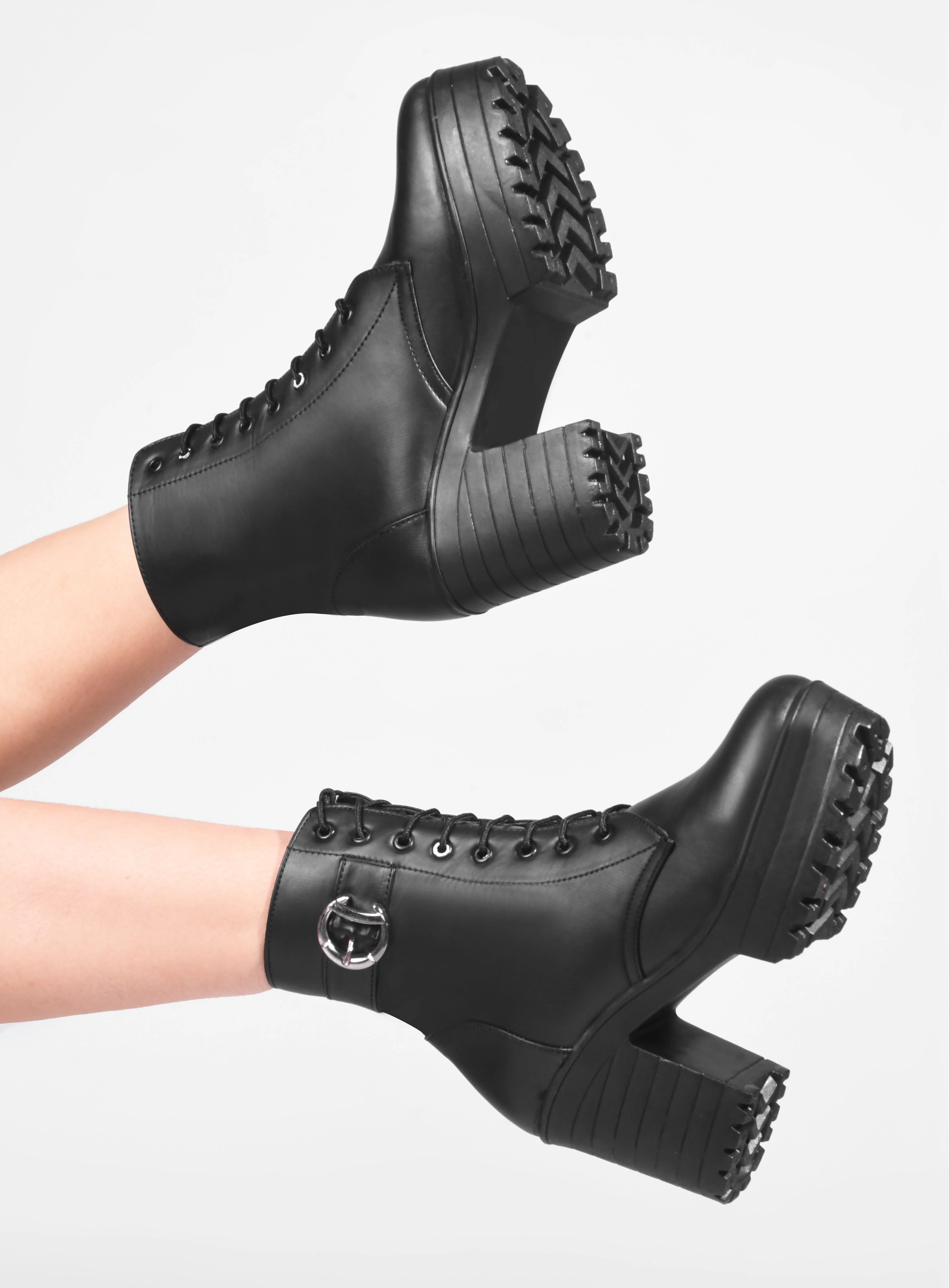 Jm Looks Trendy Lace-Up Combat Boots for Women & Girls - Image 5