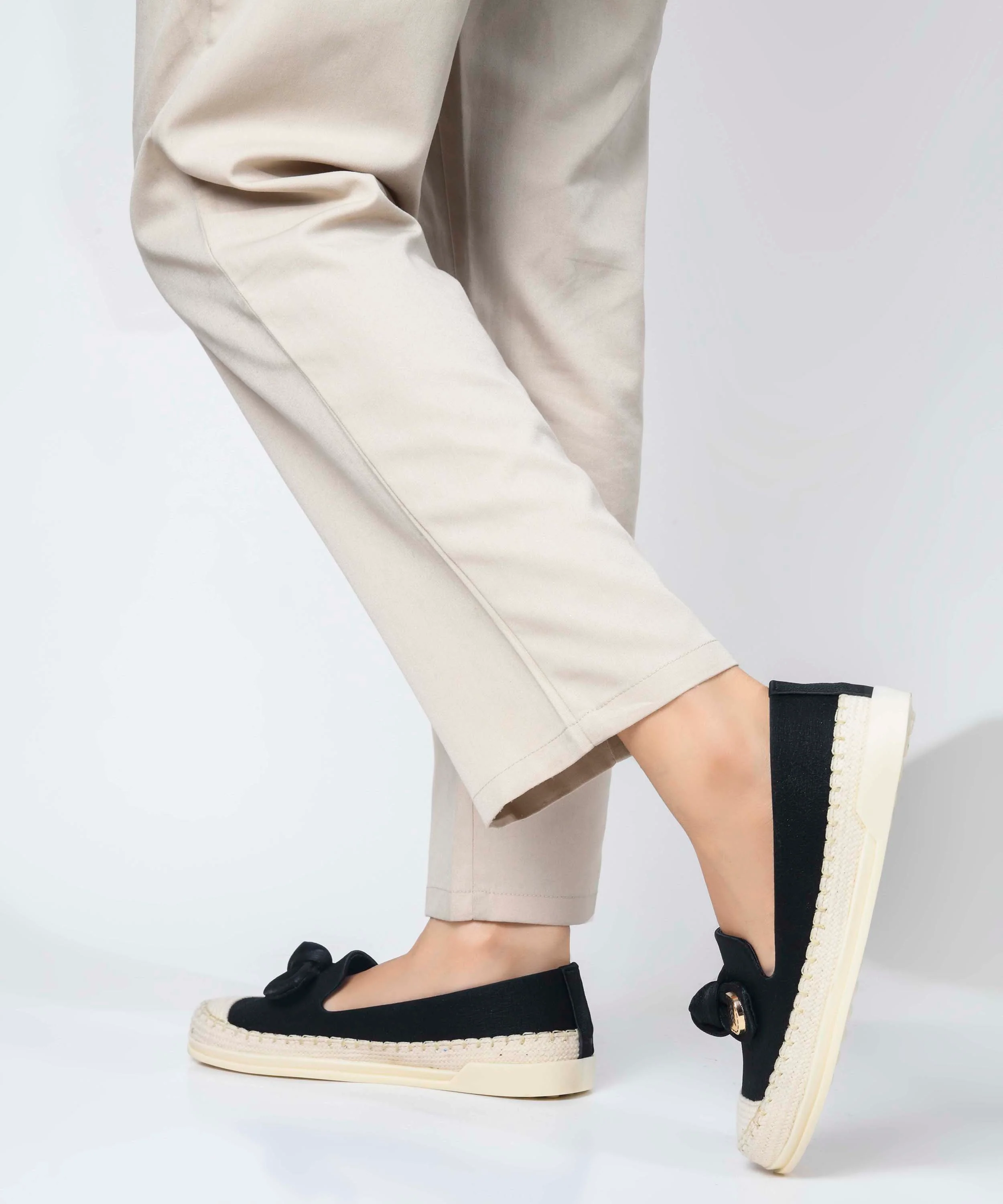 Lavender Casual Loafers with Bow Detail