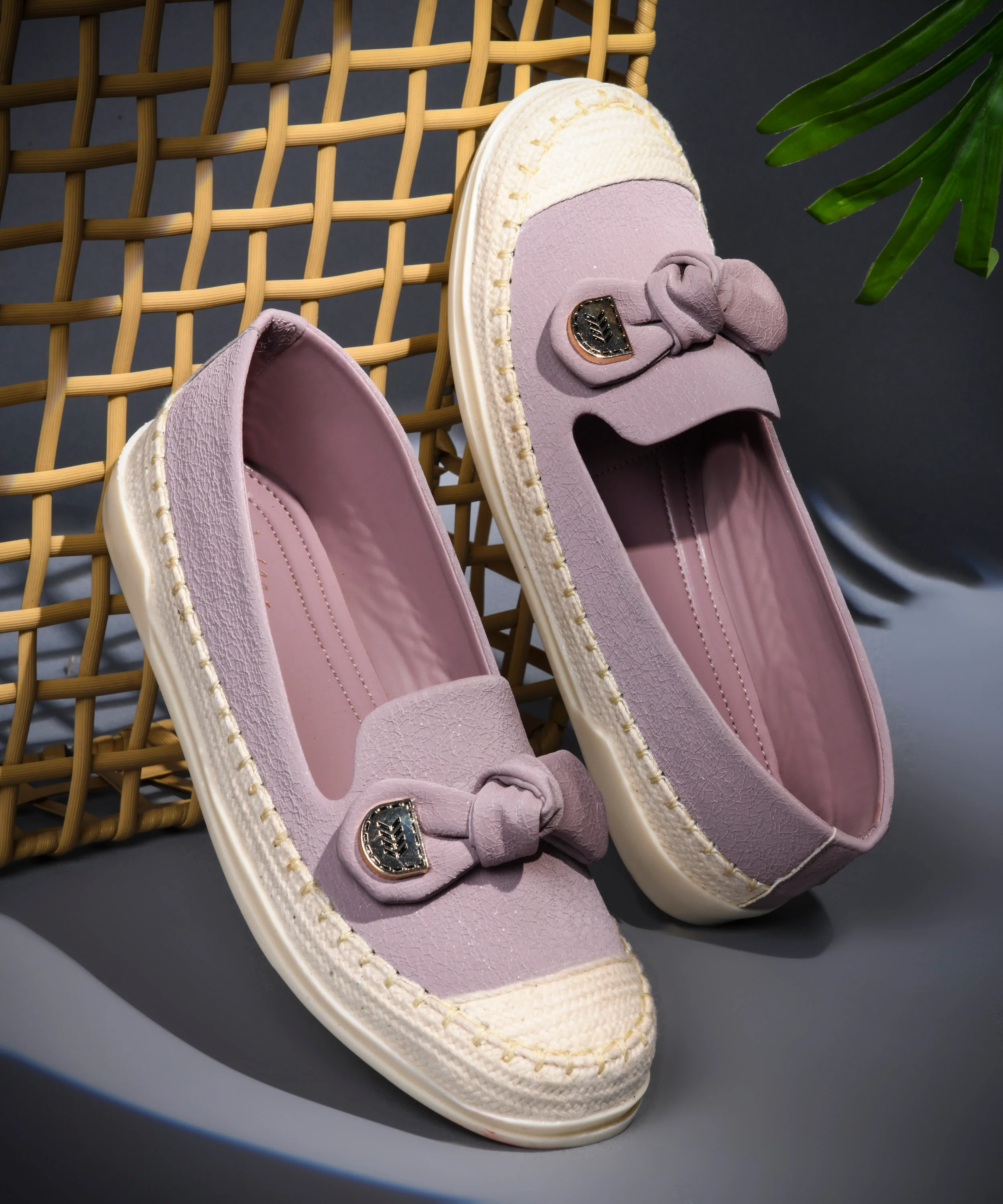 Lavender Casual Loafers with Bow Detail - Image 16