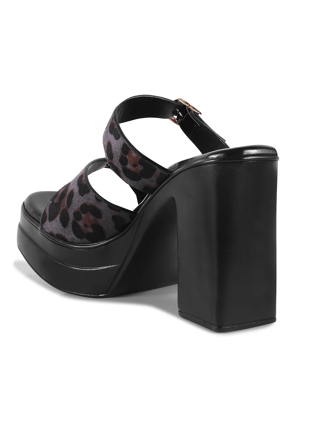 JM Looks Leopard Buckle Platform Heels - Image 12