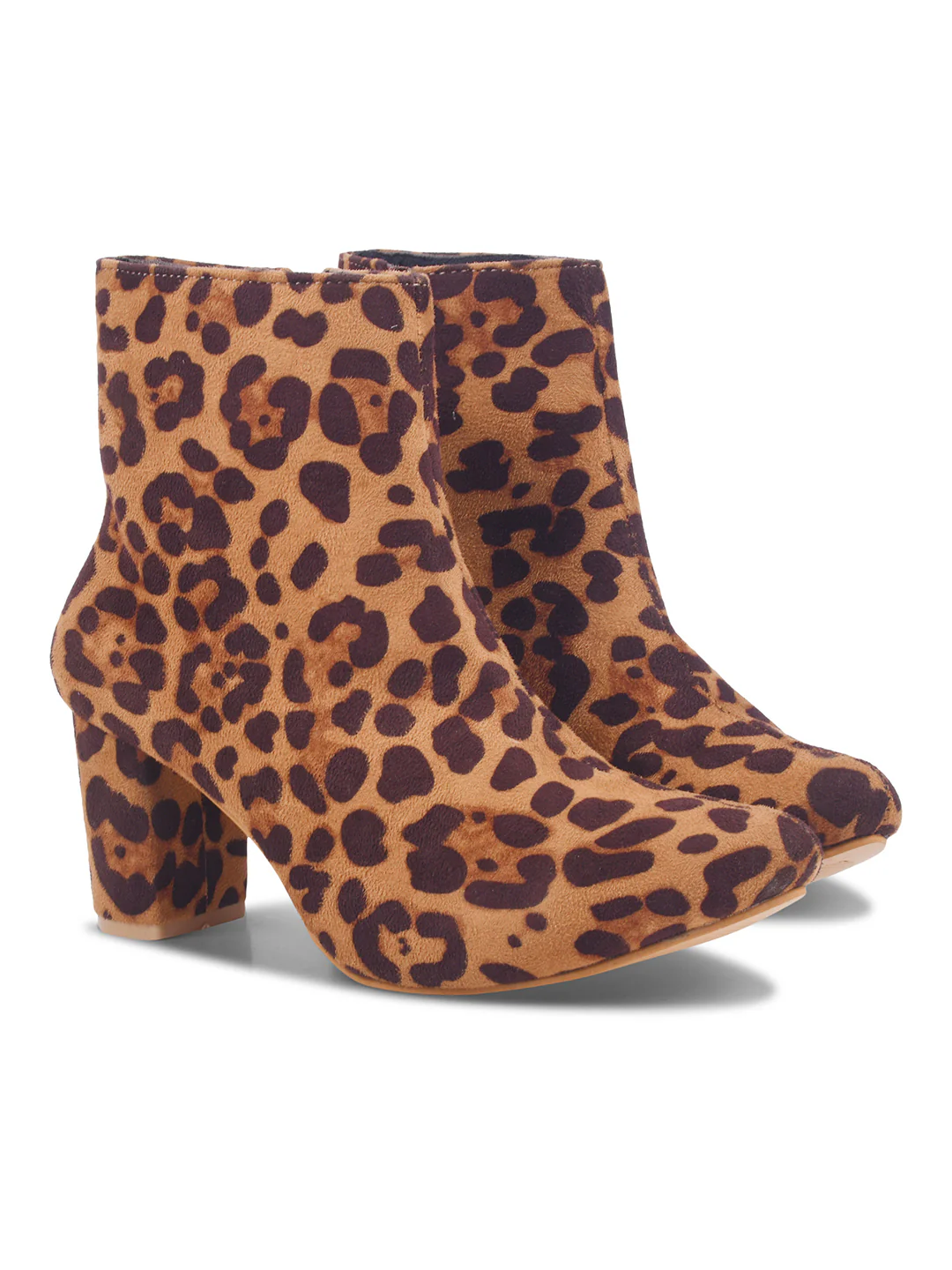 Leopard Print Ankle Boots with Side Zipper - Image 5