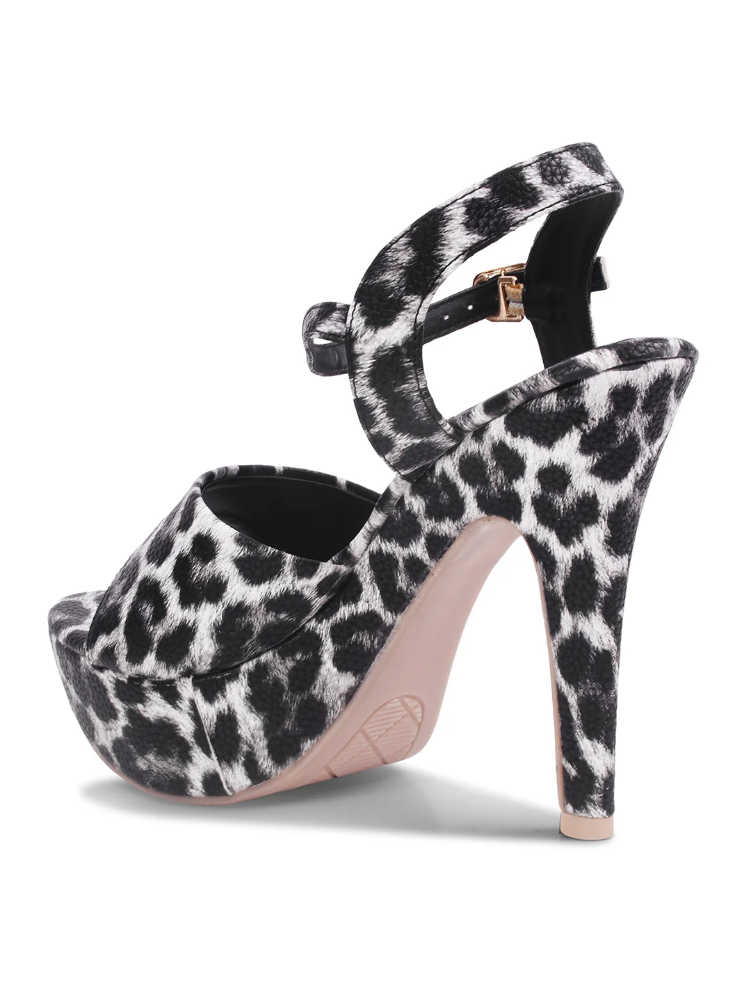 Leopard Print Platform Heels with Ankle Strap - Image 12