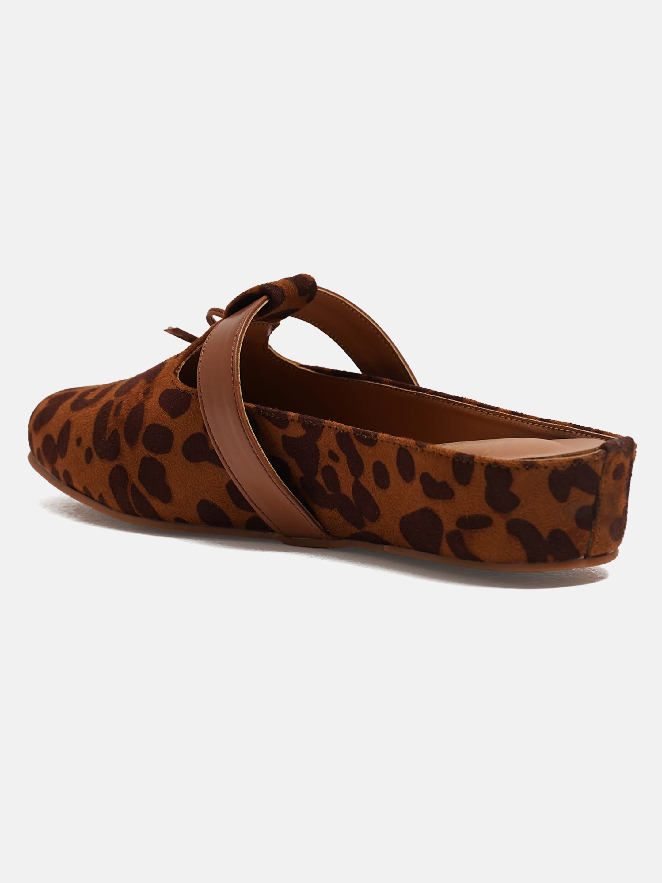 Leopard Print Slip-On Loafers with Bow Accent - Image 18
