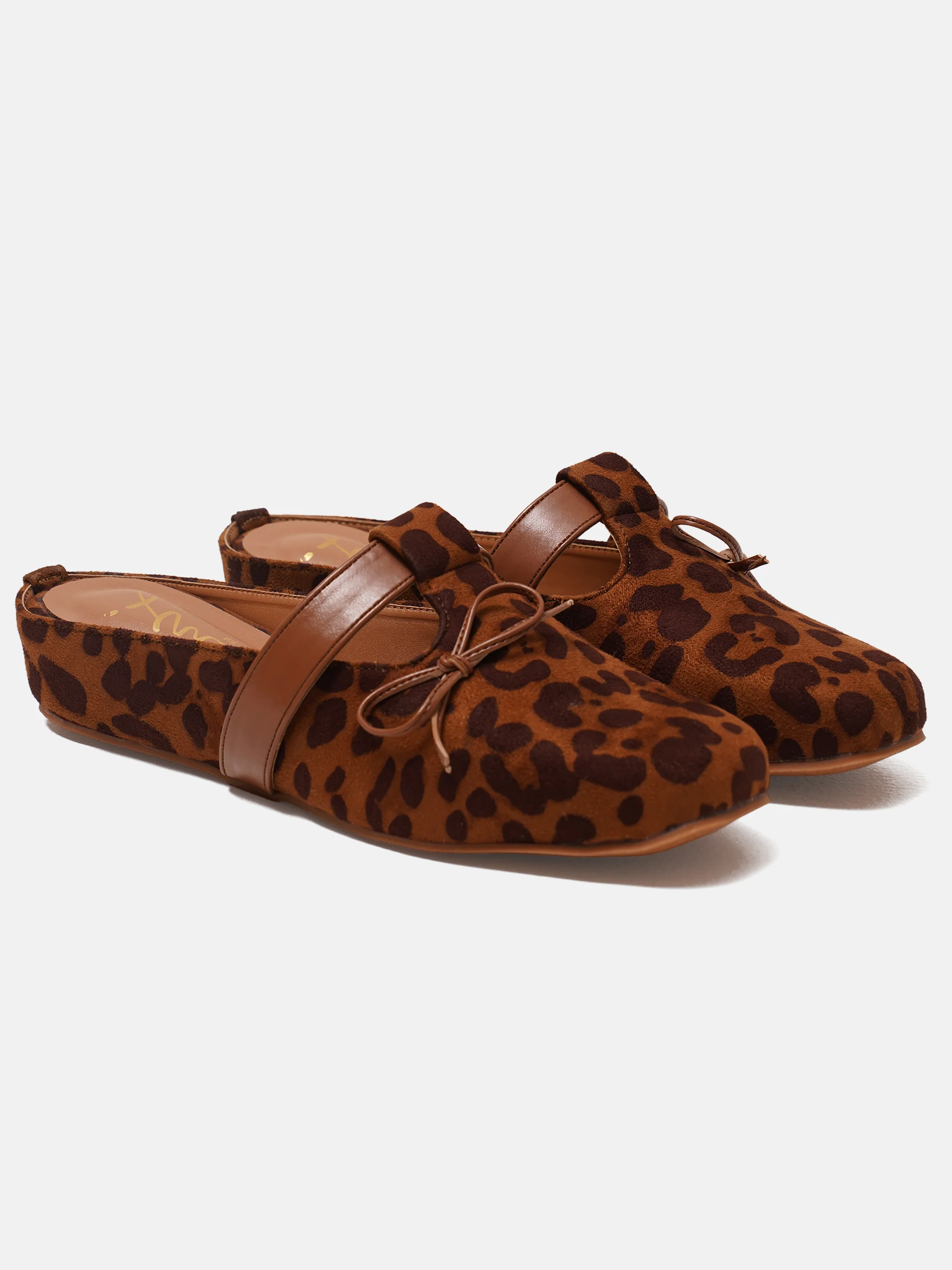 Leopard Print Slip-On Loafers with Bow Accent - Image 19