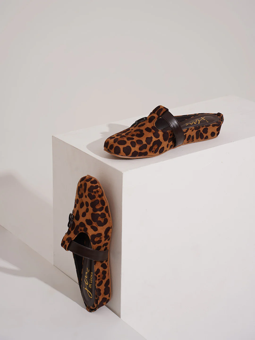Leopard Print Slip-On Loafers with Bow Accent - Image 2