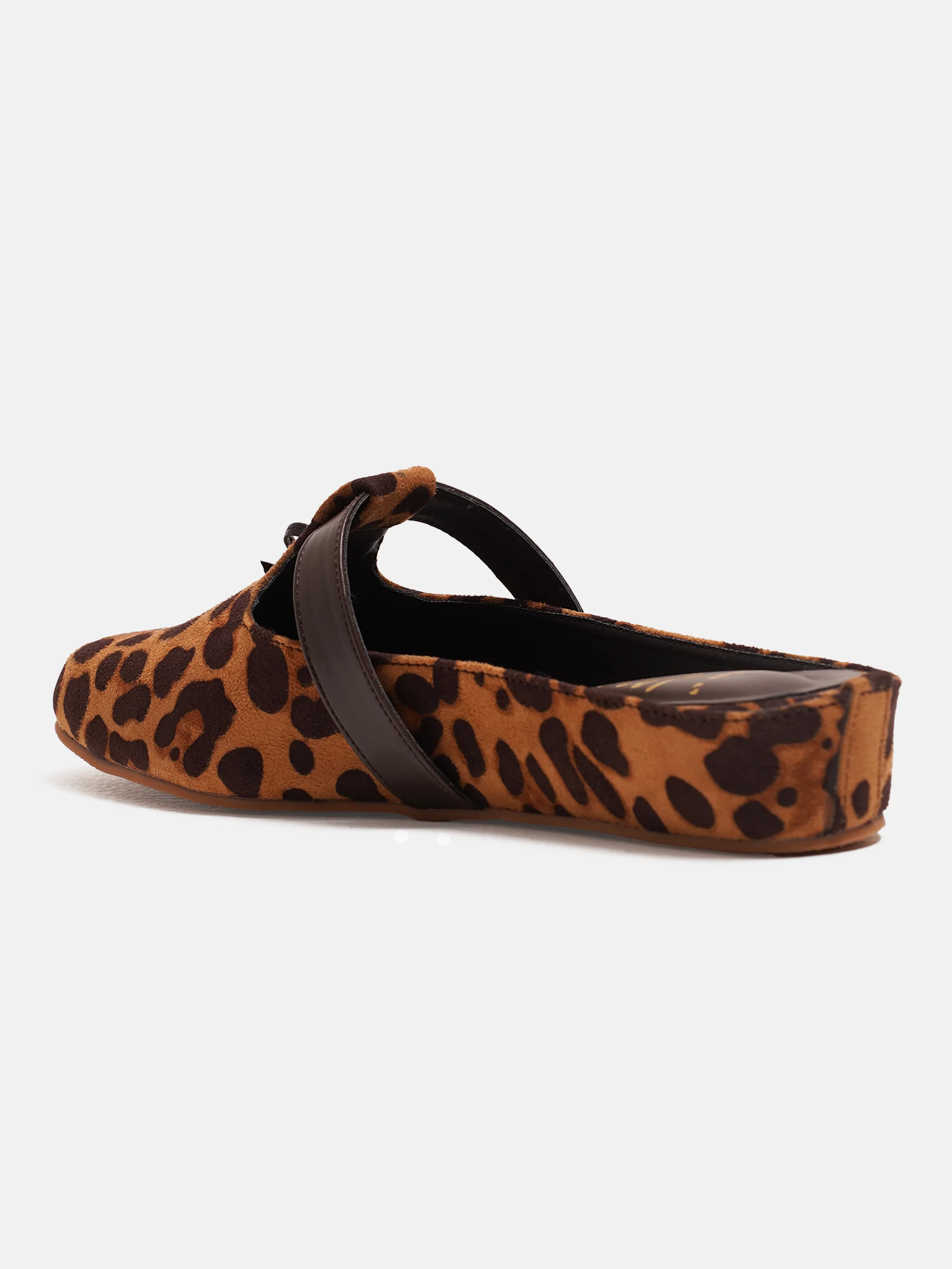 Leopard Print Slip-On Loafers with Bow Accent - Image 6