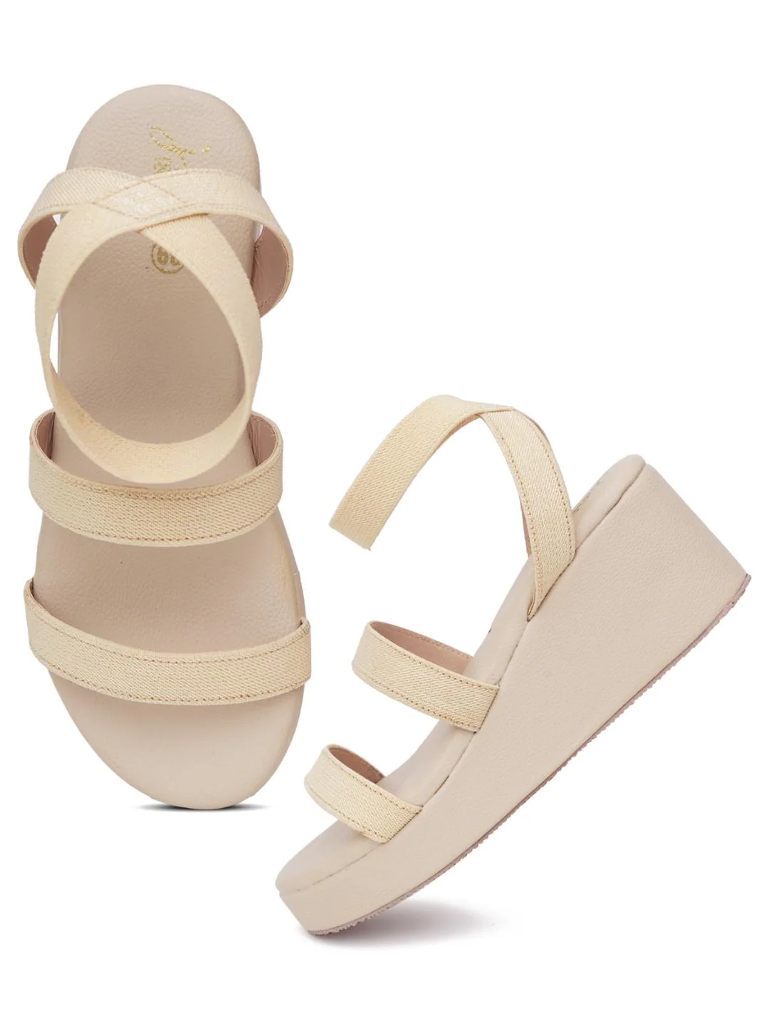 Lightweight Platform Sandals with Stretchable Straps - Image 17