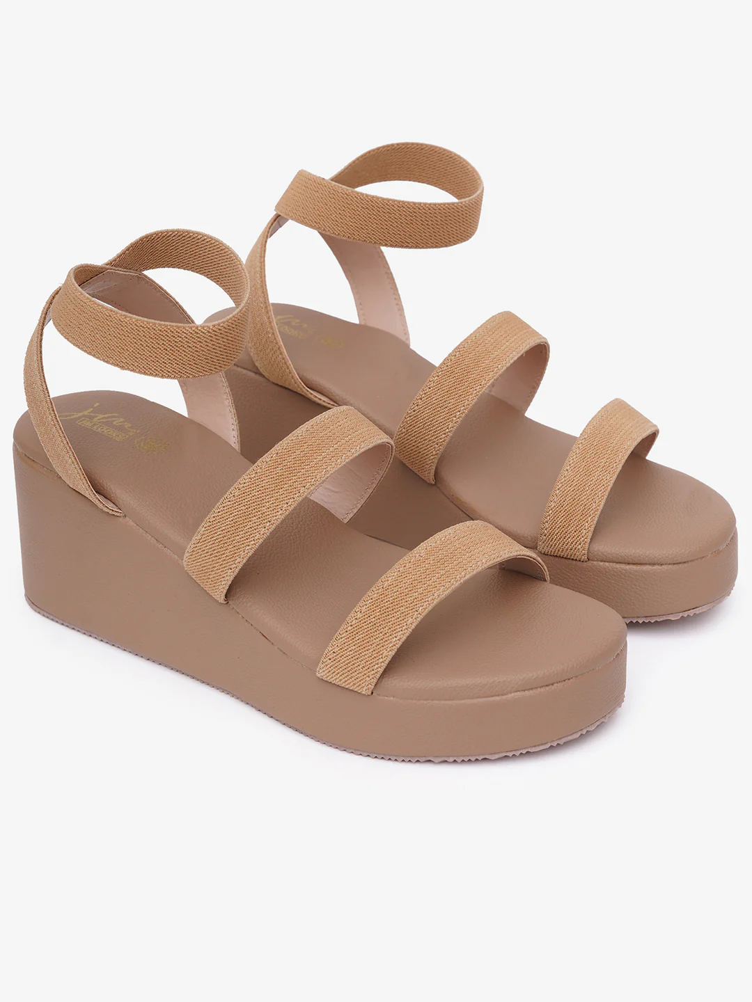 Lightweight Platform Sandals with Stretchable Straps - Image 5