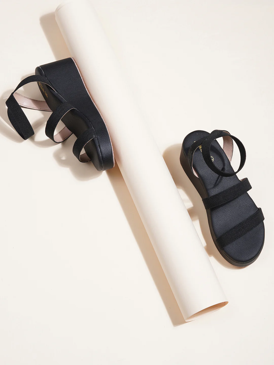 Lightweight Platform Sandals with Stretchable Straps - Image 7