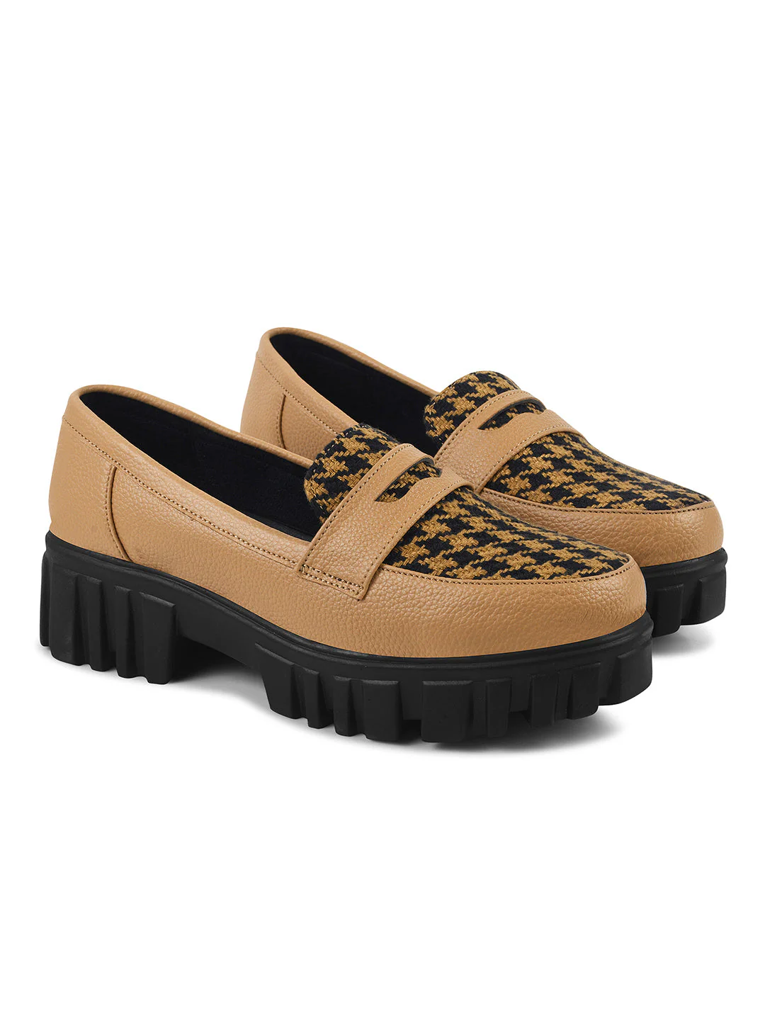 Textured Loafers With Woven Design - Image 5