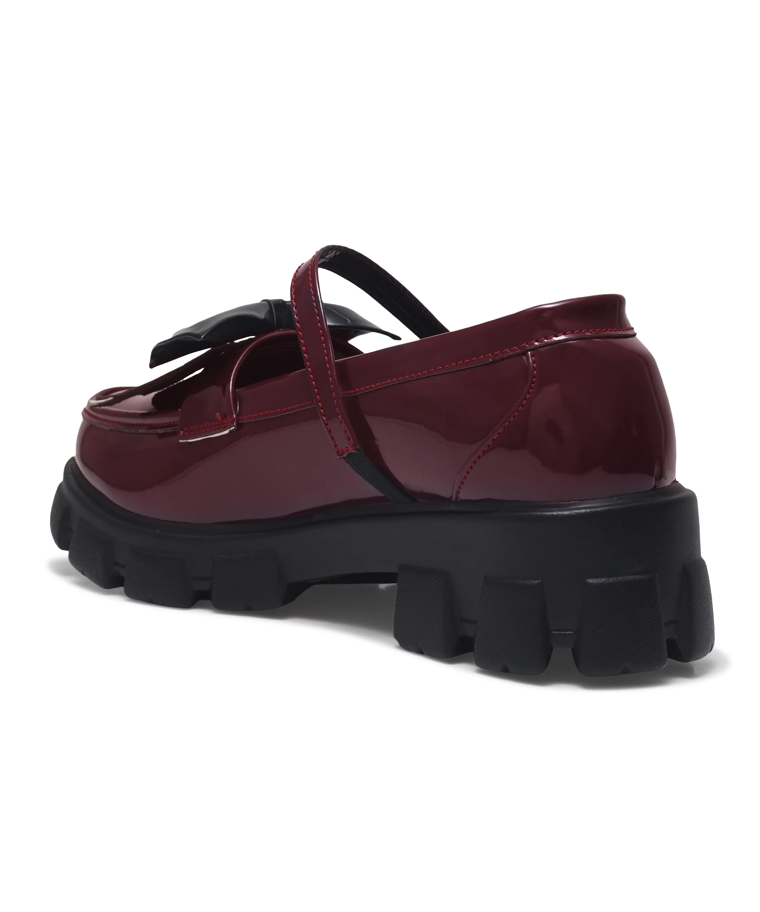 Mary Jane Block Heel Shoes with Bow - Image 18