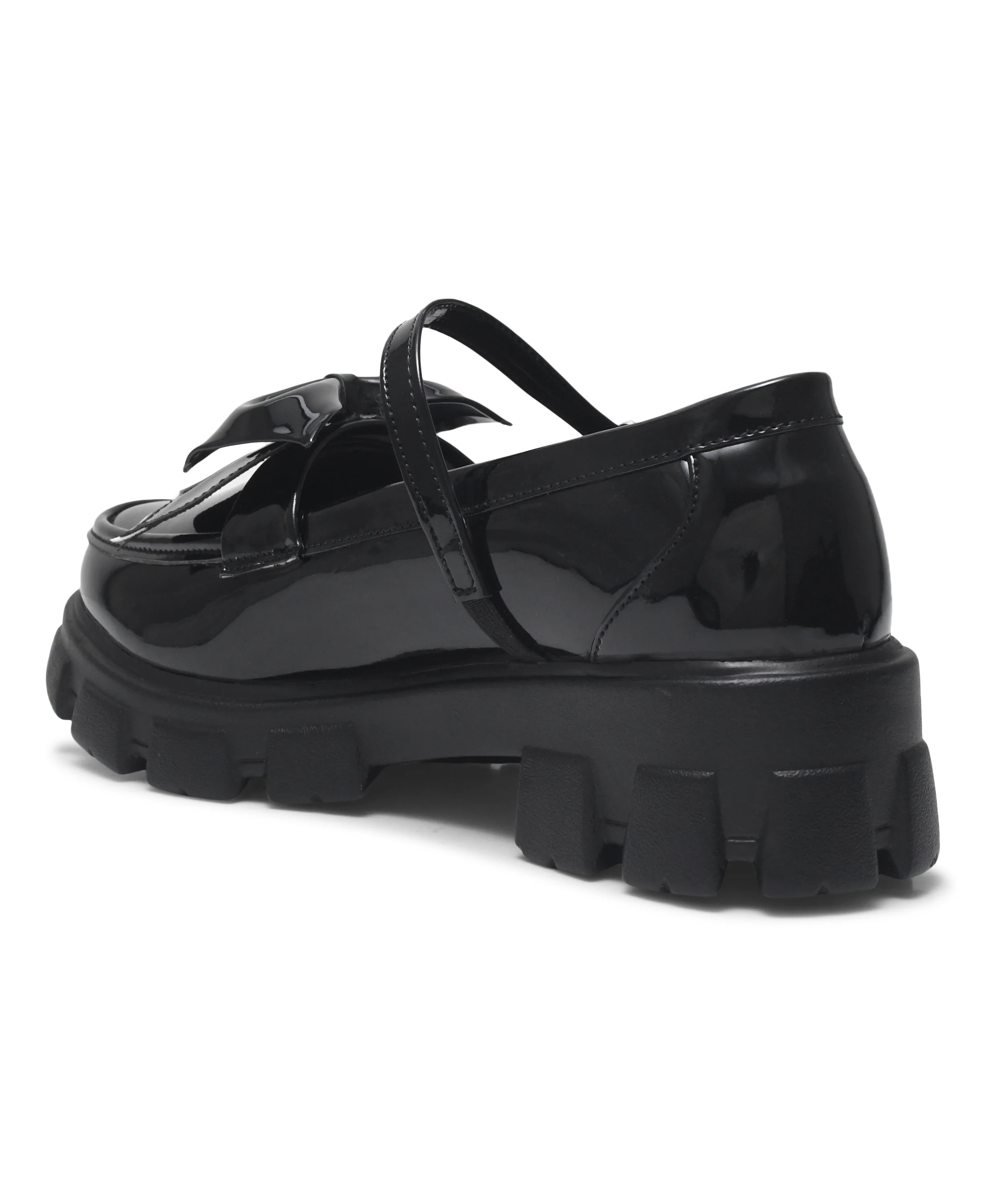 Mary Jane Block Heel Shoes with Bow - Image 8