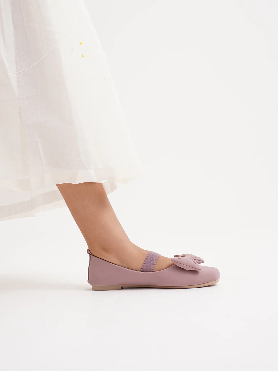 Mary Jane Flats with Bow and Elastic Strap - Image 16