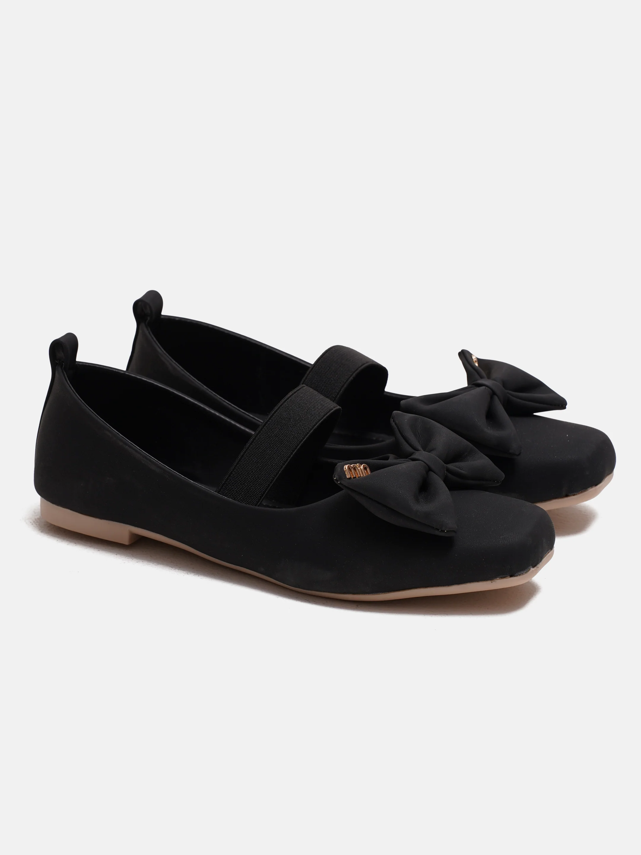Mary Jane Flats with Bow and Elastic Strap - Image 6