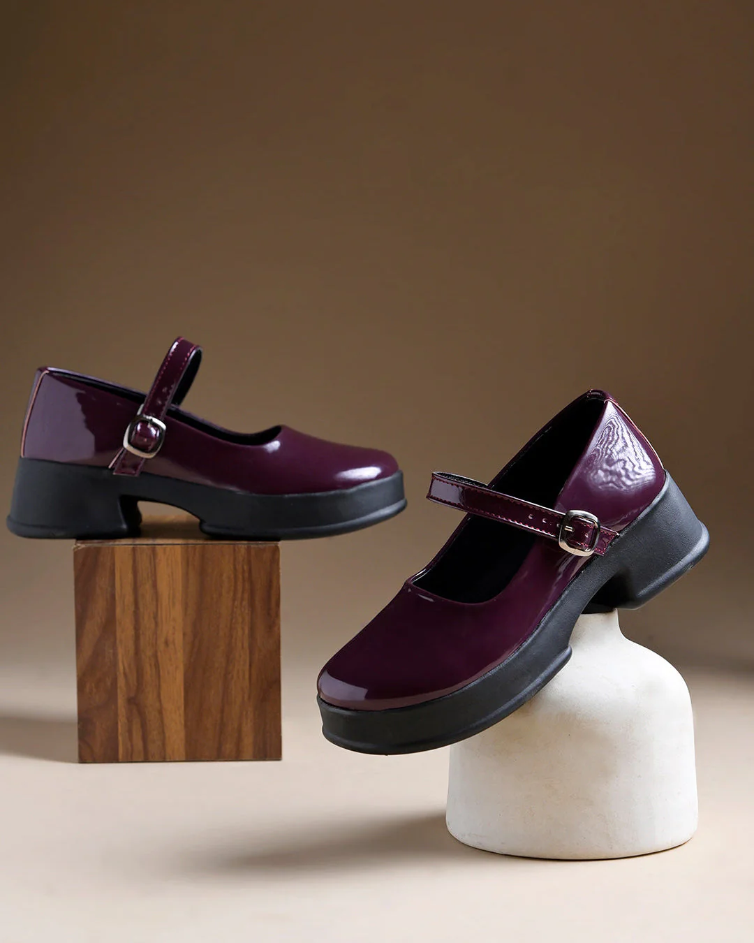 Jm Looks Patent Mary Jane Platform Shoes - Image 13
