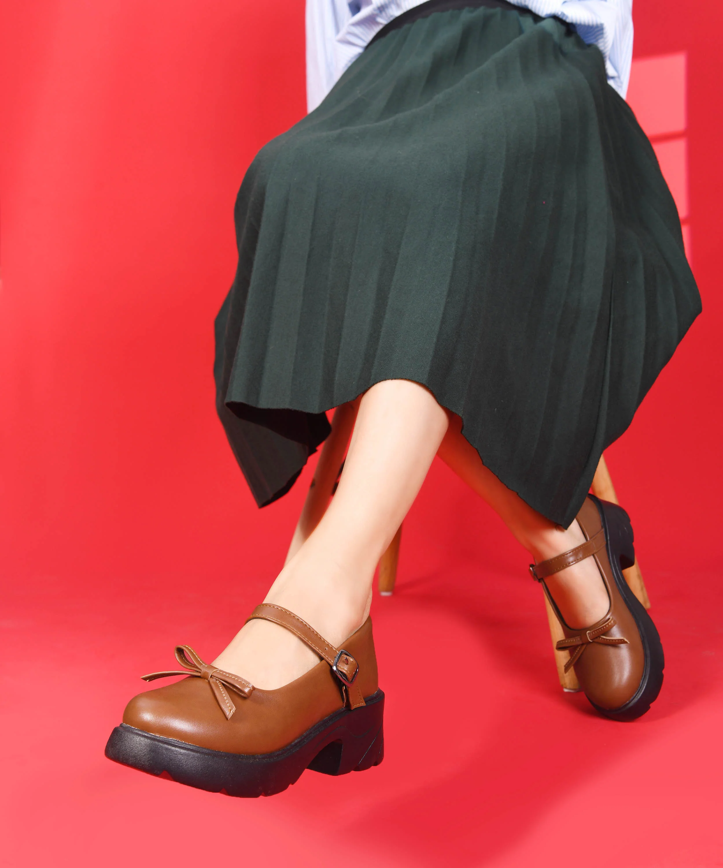 Mary Jane Shoes with Bow Detail - Image 16