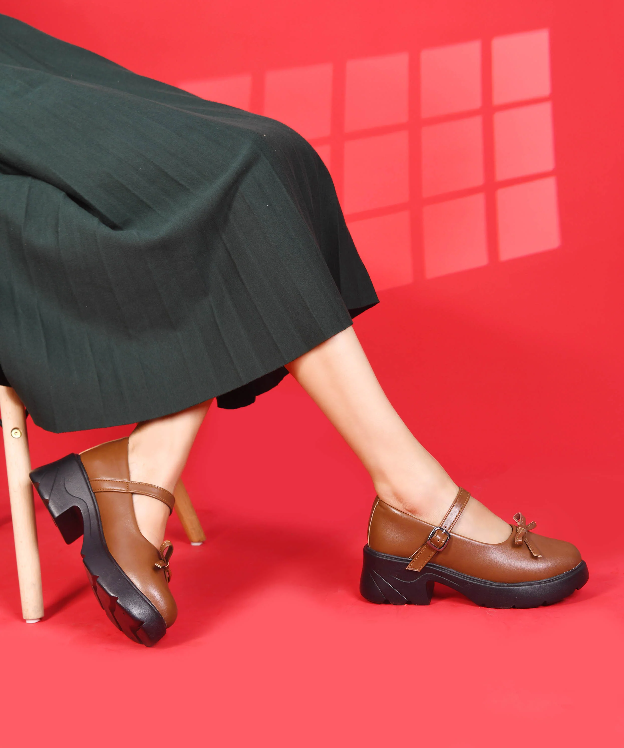 Mary Jane Shoes with Bow Detail - Image 3