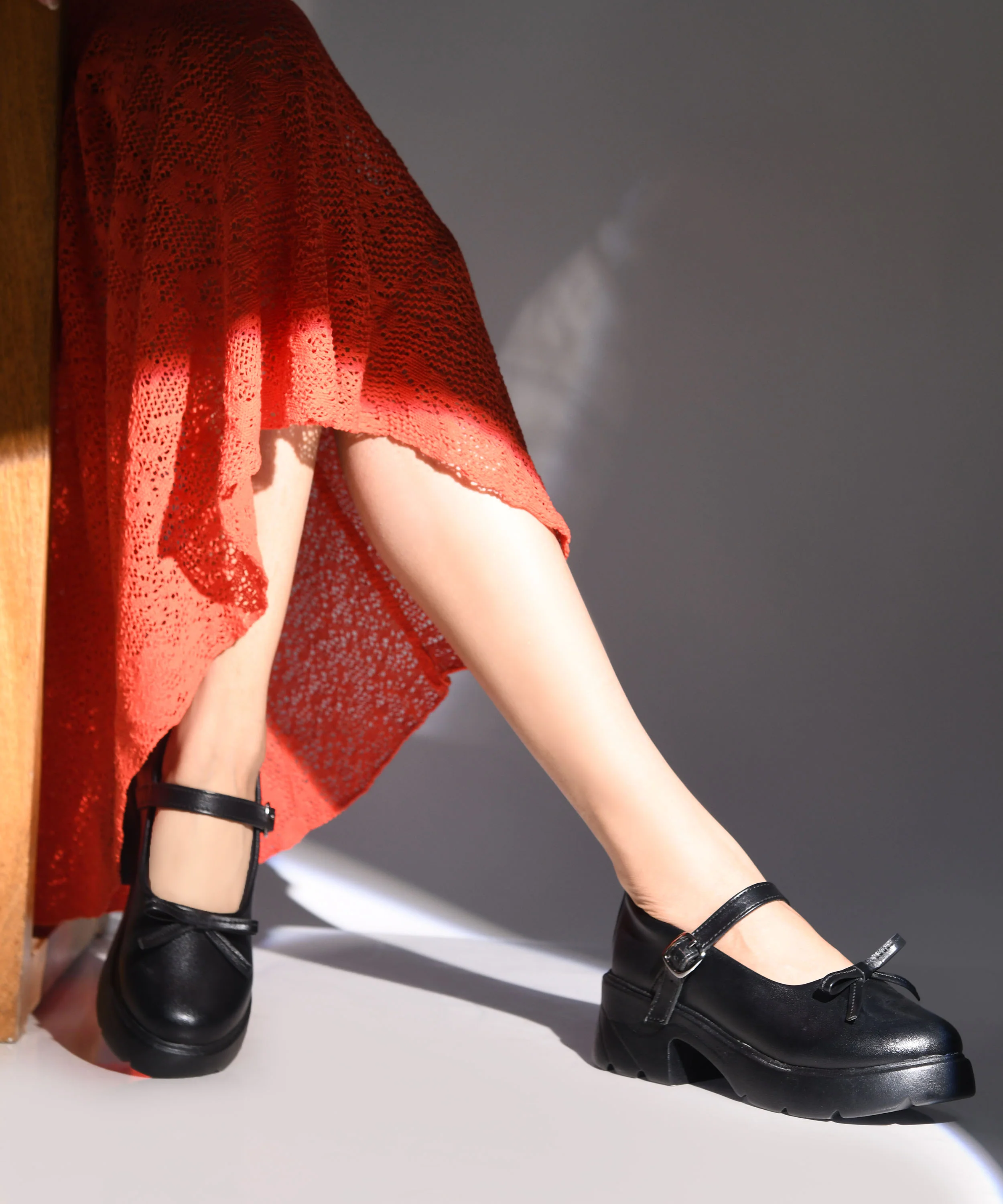 Mary Jane Shoes with Bow Detail - Image 6