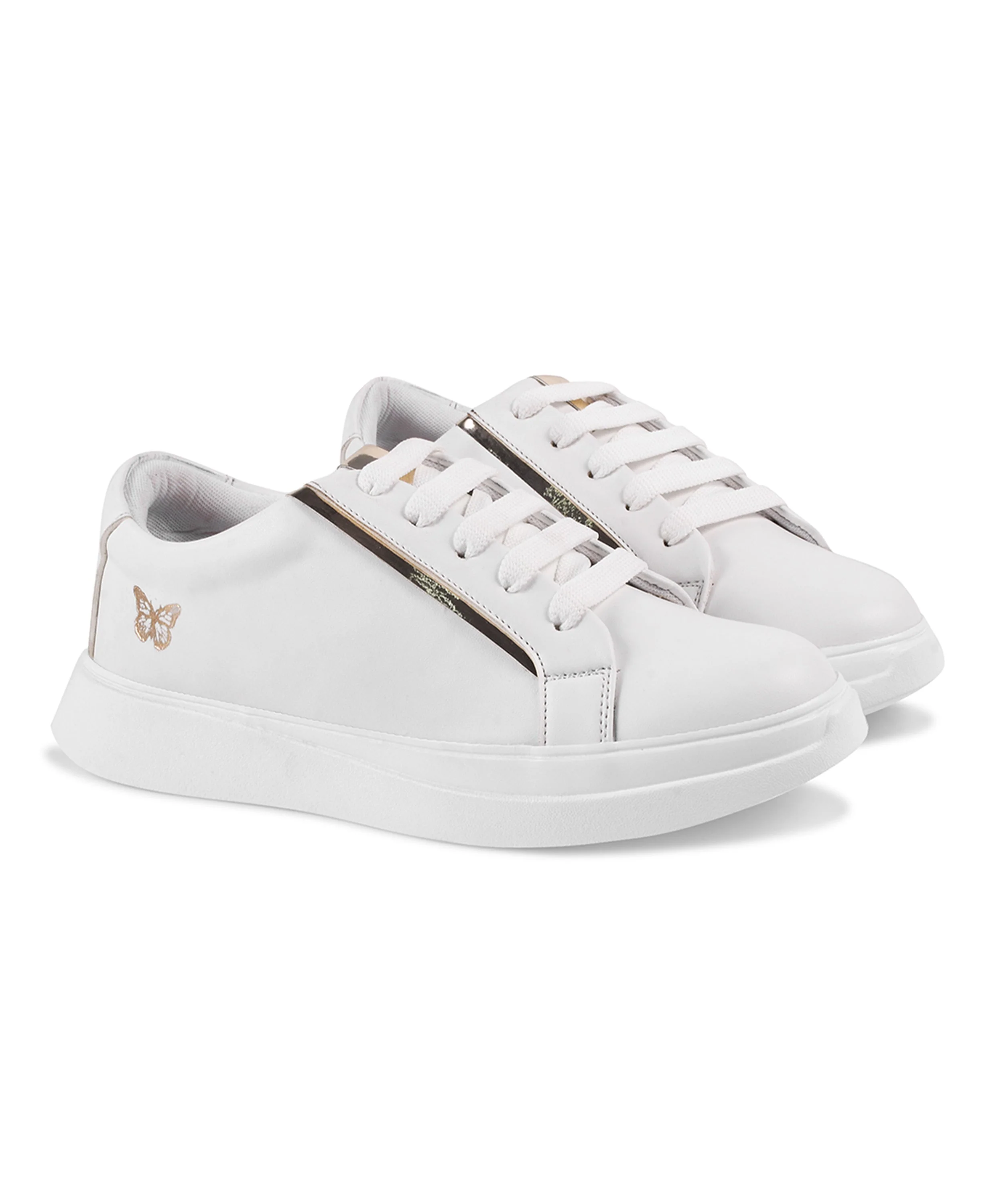 Metallic Lace-Up Sneakers - Image 11